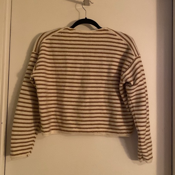 Theory Striped Box Cardi - Picture 3 of 10